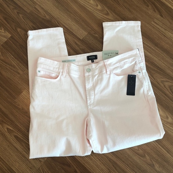 NYDJ Pale Pink Alina Convertible Ankle Jean - Picture 7 of 16